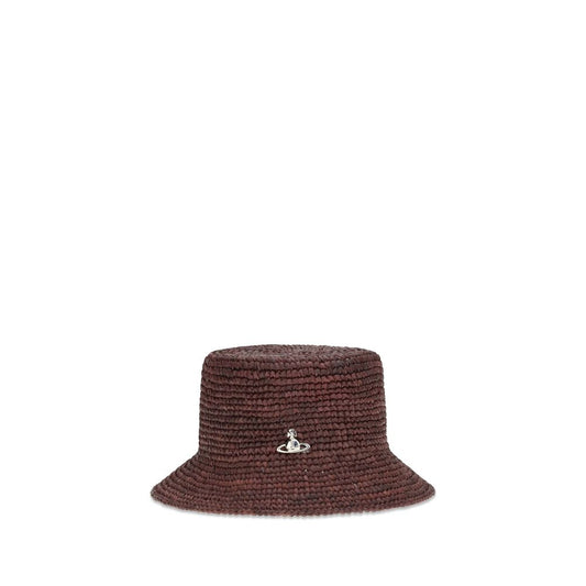 Vivienne Westwood Brown Raffia Bucket Hat