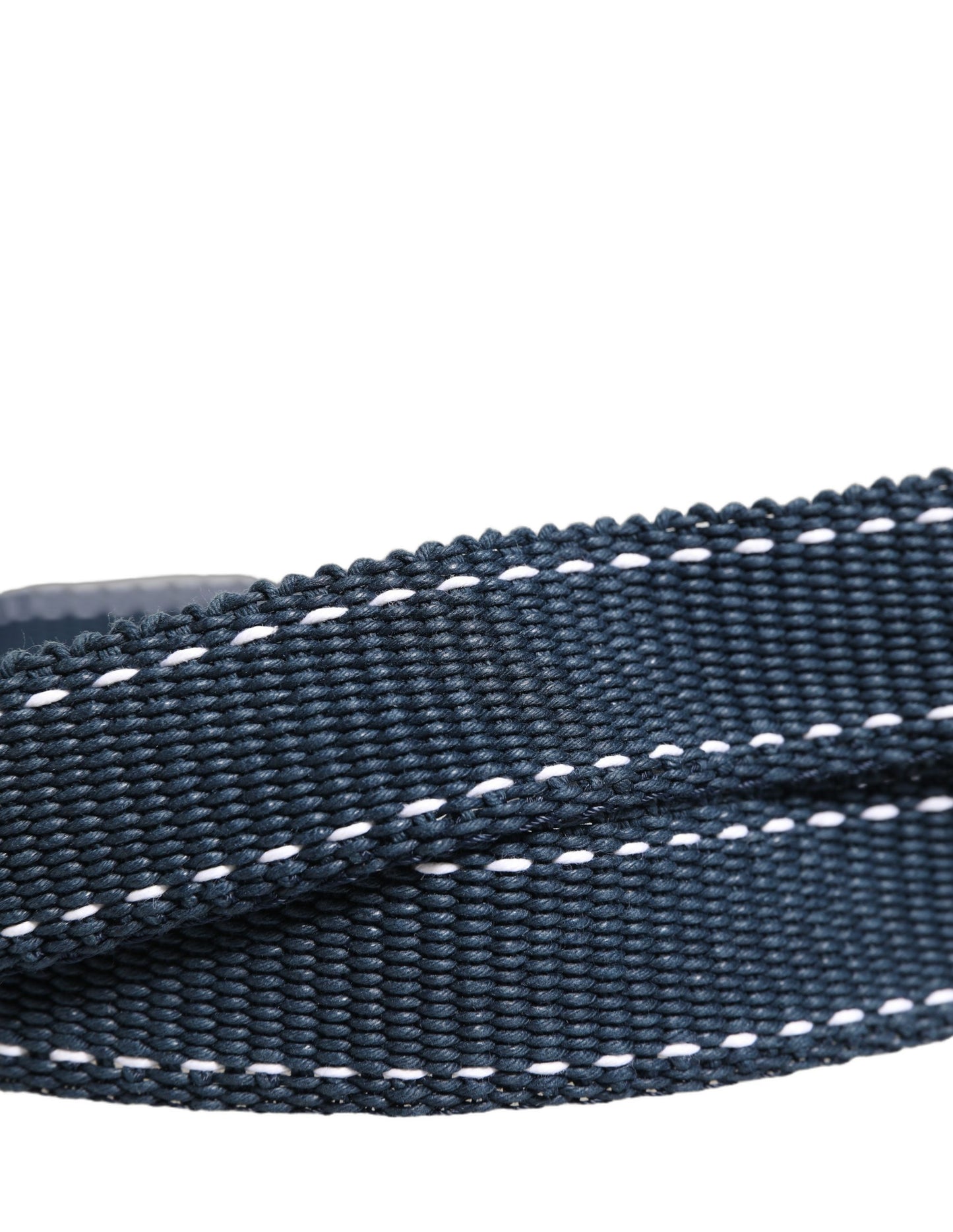 Dolce & Gabbana Blue Cotton Canvas DG Logo Metal Buckle Belt