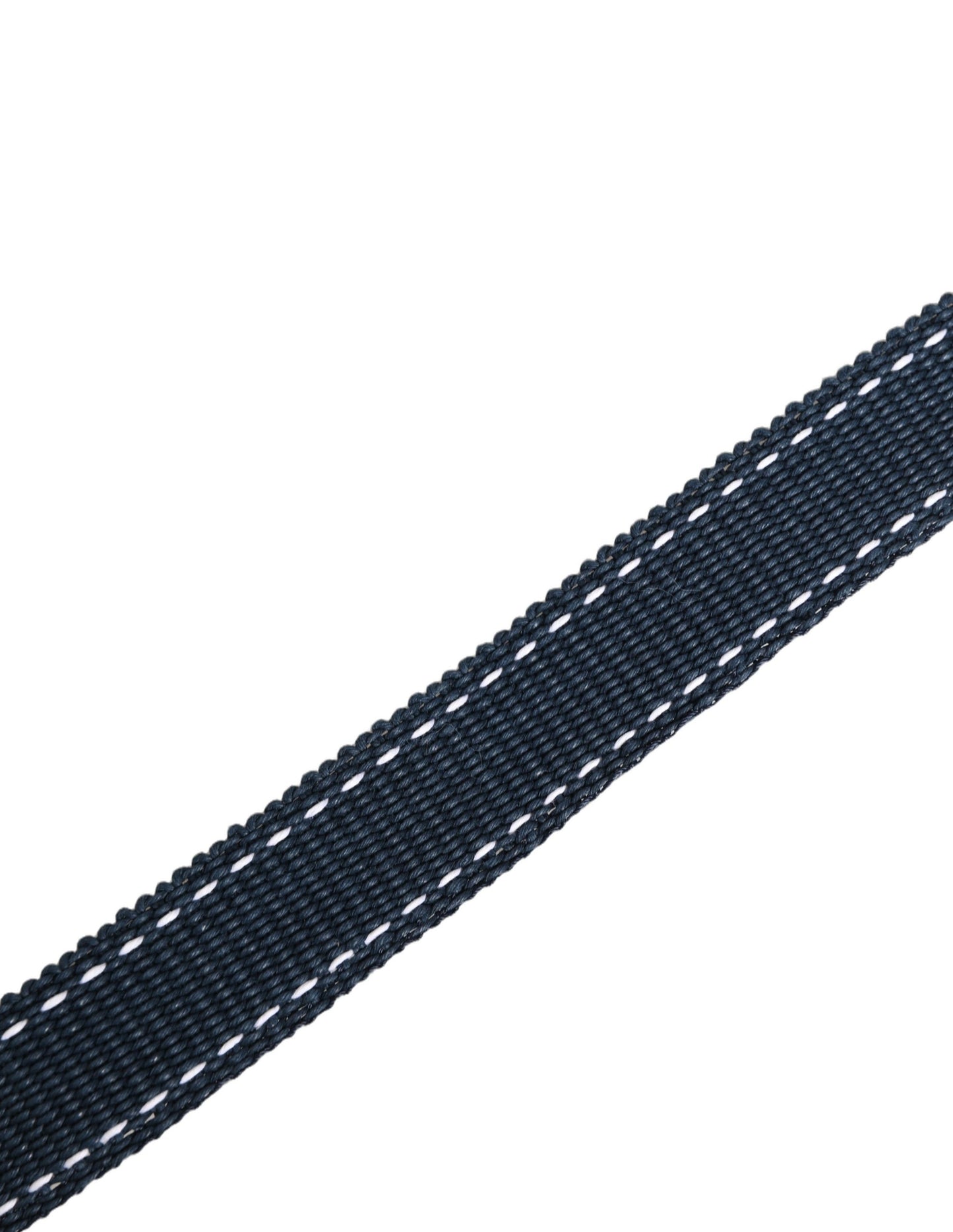Dolce & Gabbana Blue Cotton Canvas DG Logo Metal Buckle Belt