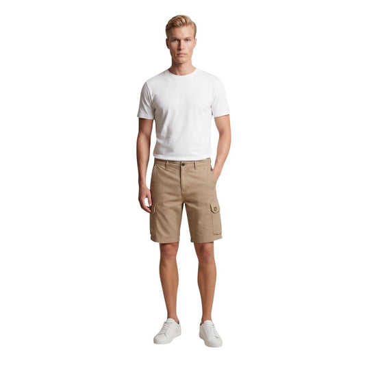 Lyle & Scott Beige Cotton Bermuda Shorts
