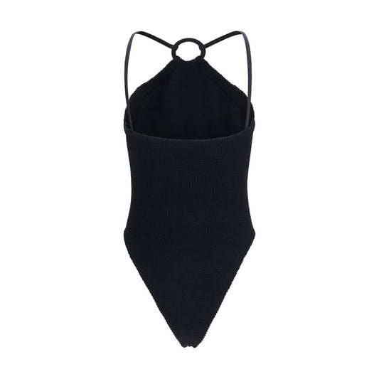 Hunza G Black Polyamide One-Piece Swimsuit