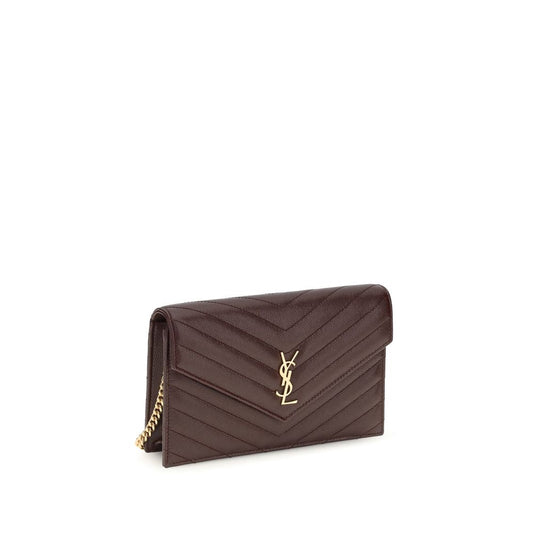 Saint Laurent Bordeaux Calf Leather Bos Taurus Wallet