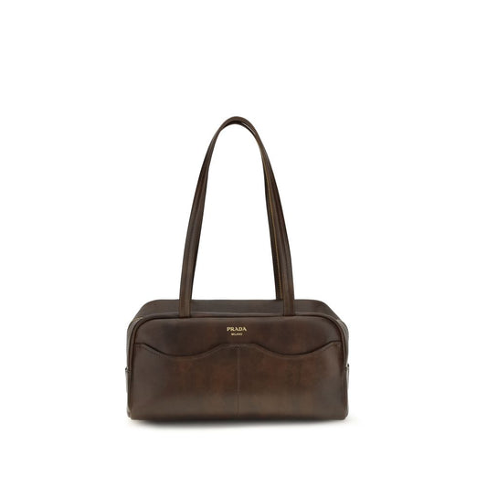 Prada Brown Calf Leather Bos Taurus Handbag