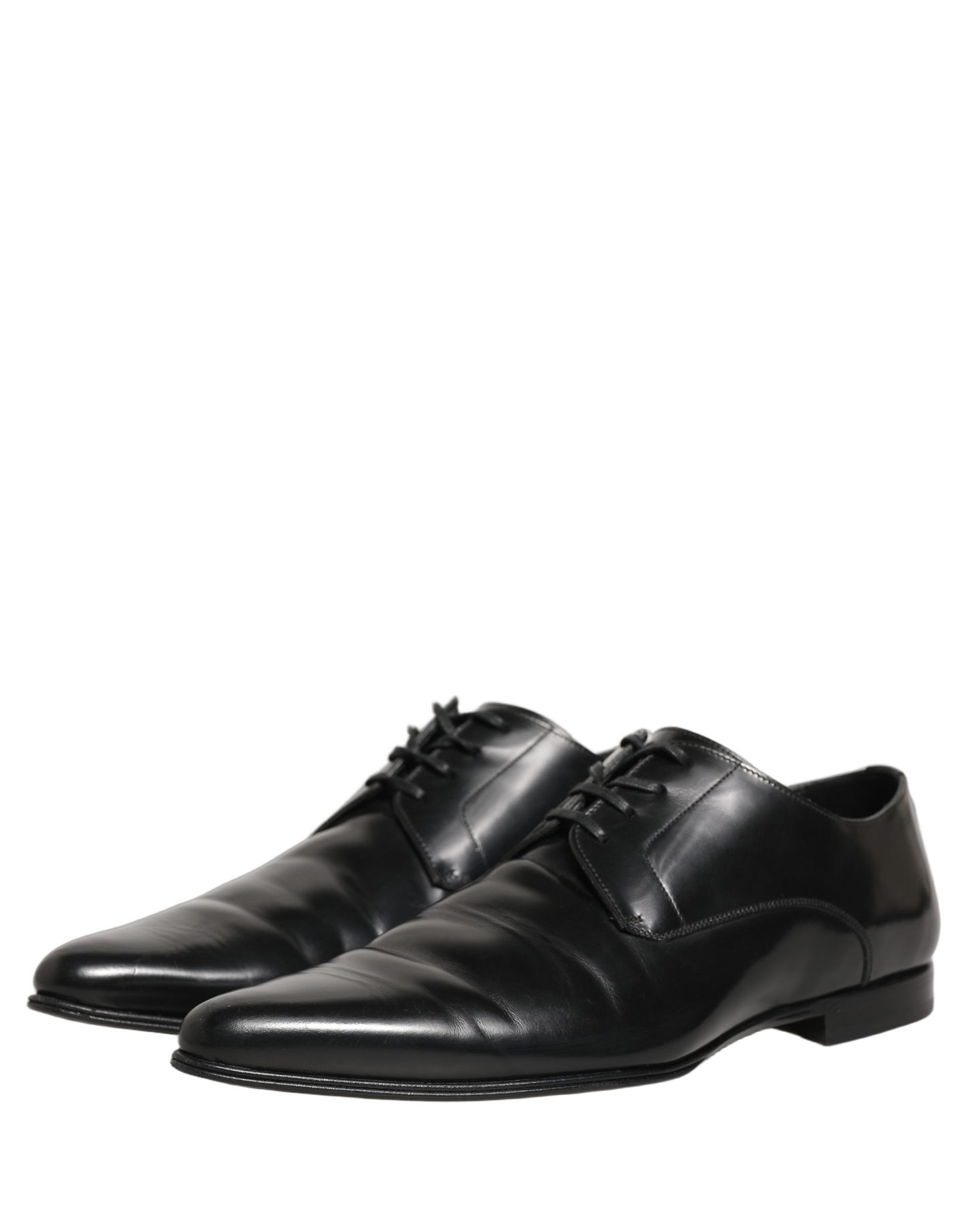 Dolce & Gabbana Black Leather Derby Dress Men Formal Shoes