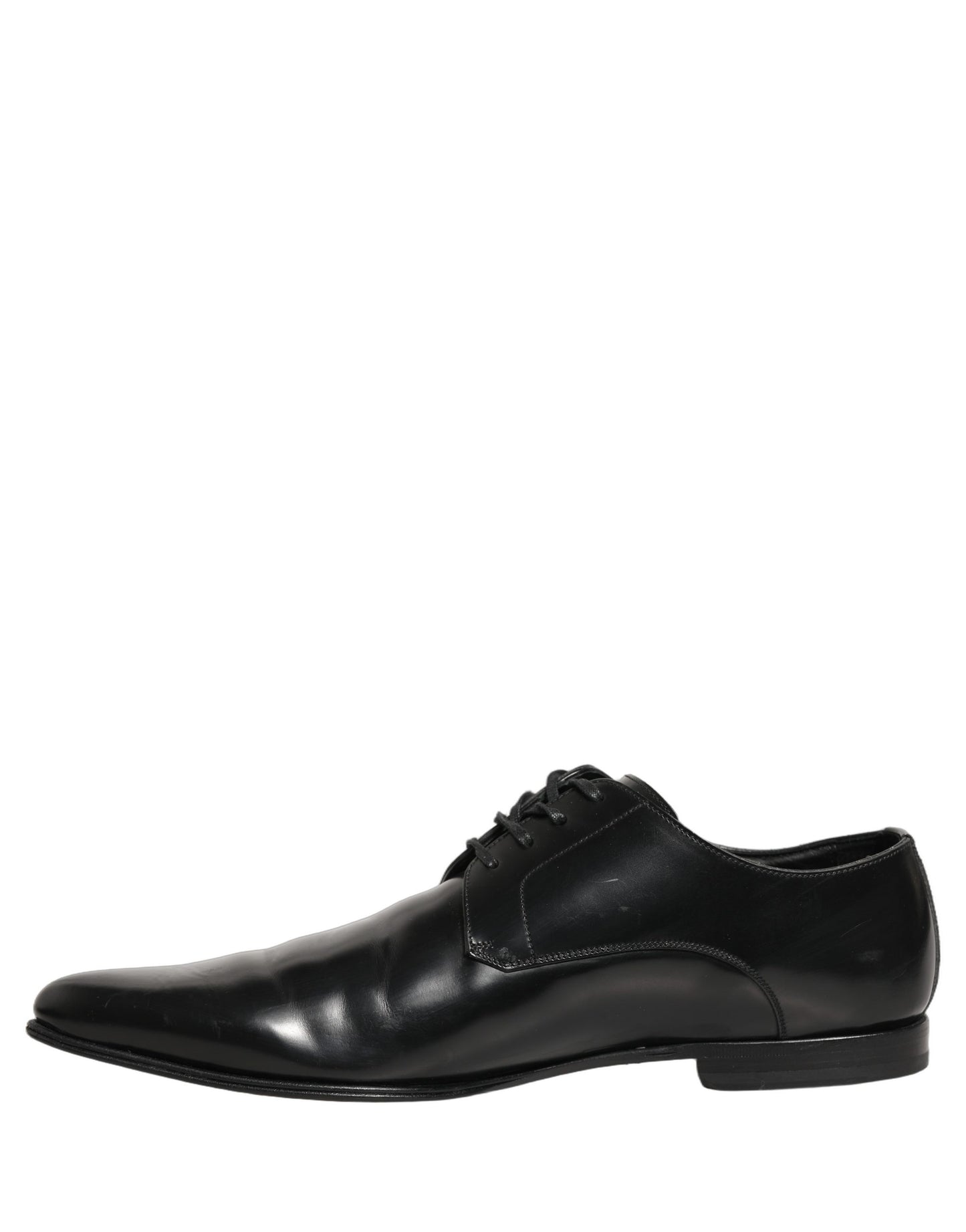 Dolce & Gabbana Black Leather Derby Dress Men Formal Shoes