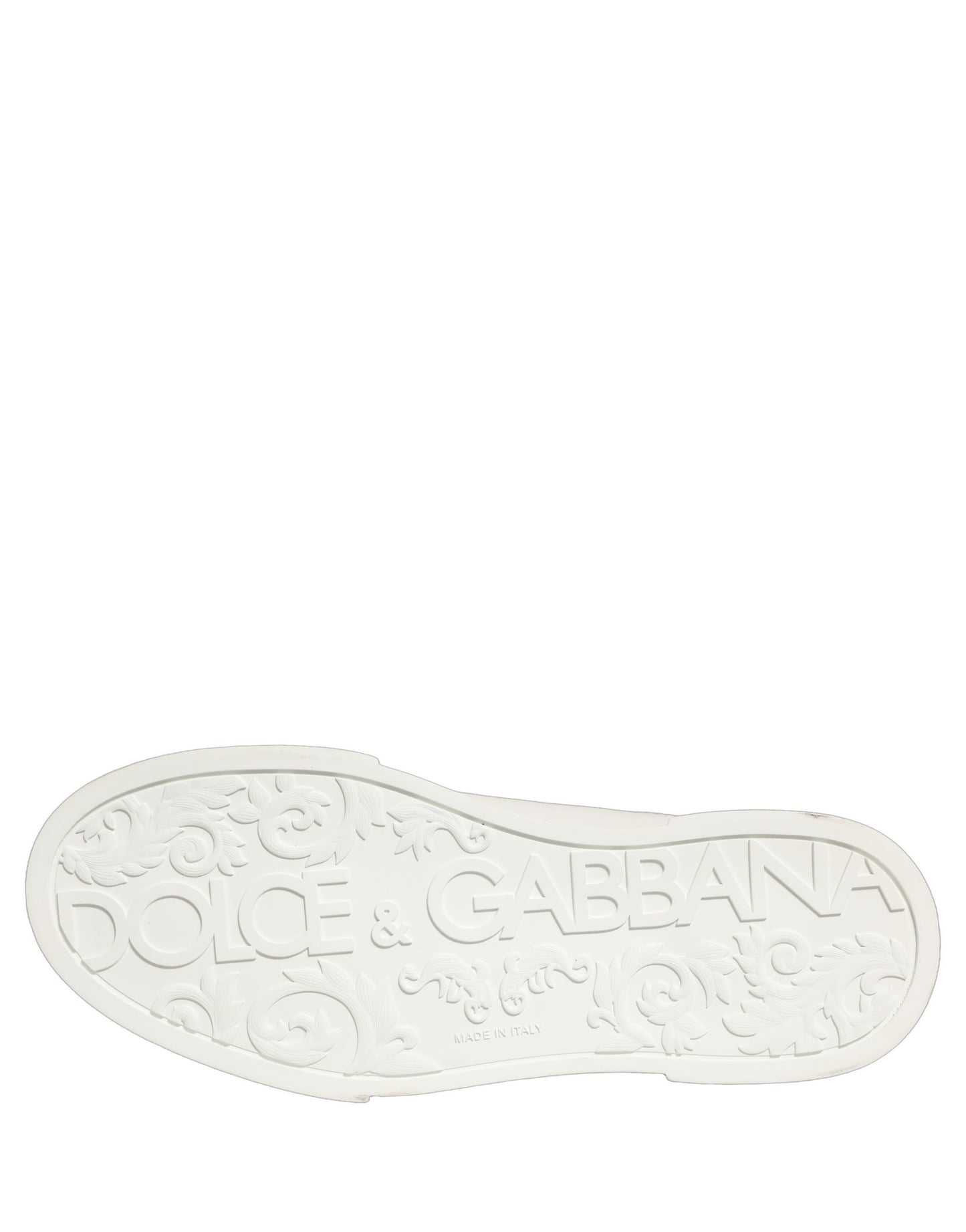 Dolce & Gabbana White Leather DG Logo Low Top Sneakers Shoes