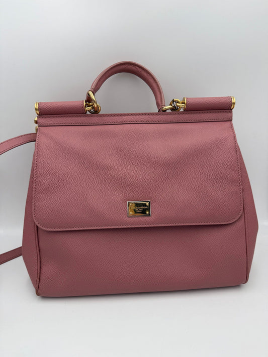 Dolce & Gabbana DOLCE & GABBANA SICILY Pink Large Handbag