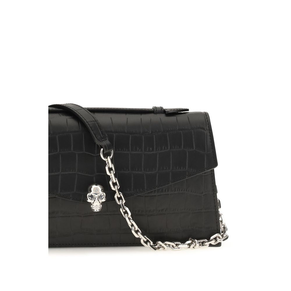 Alexander McQueen Black Calf Leather Bos Taurus Shoulder Bag