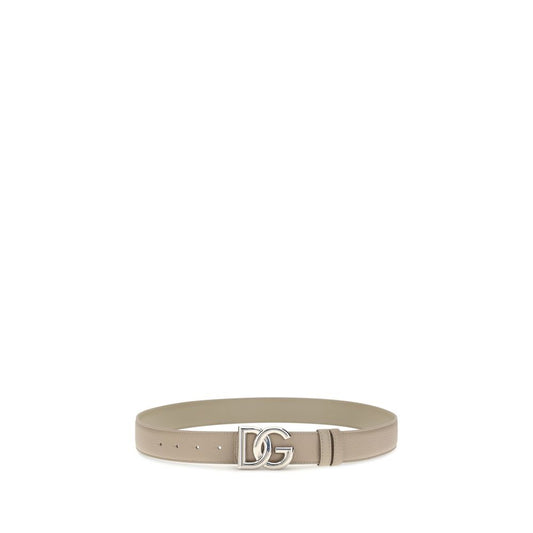 Dolce & Gabbana Gray Calf Leather Bos Taurus Regular Belt