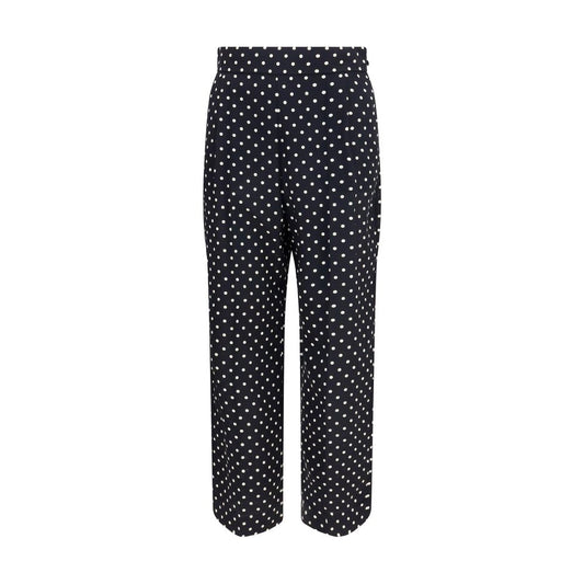 Valentino Black Silk Cropped Pants