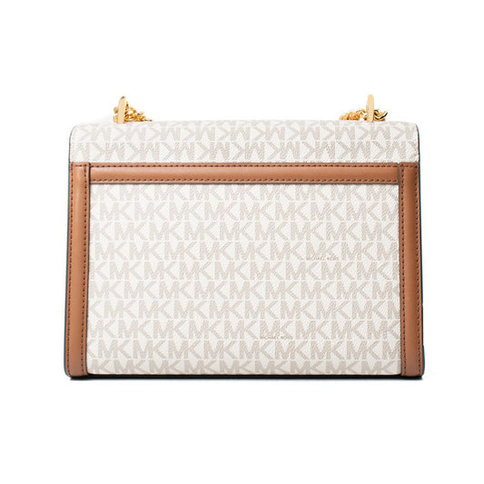 Michael Kors Beige Canvas Shoulder Bag