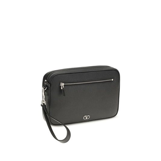 Valentino Garavani Black Calf Leather Bos Taurus Wallet