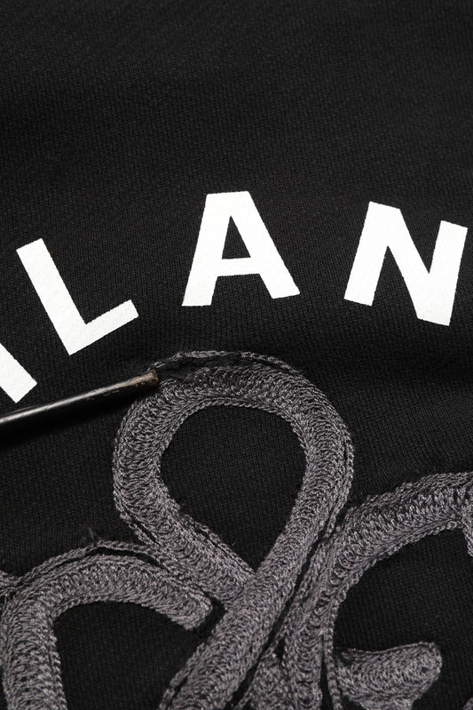 Dolce & Gabbana Black Cotton Milano1984 Print Hoodie Sweater