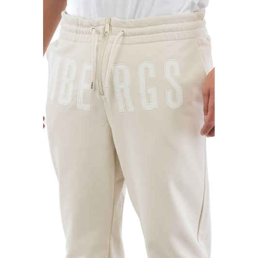 Bikkembergs Beige Cotton Joggers (Workout Pants)