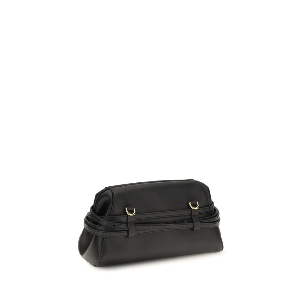 Moschino Black Goatskin Shoulder Bag