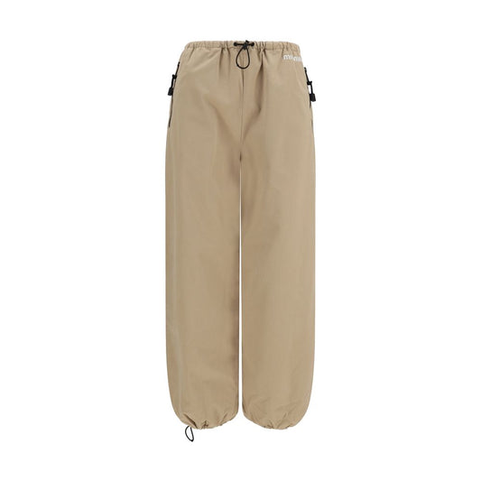Miu Miu Beige Cotton Athletic Pants
