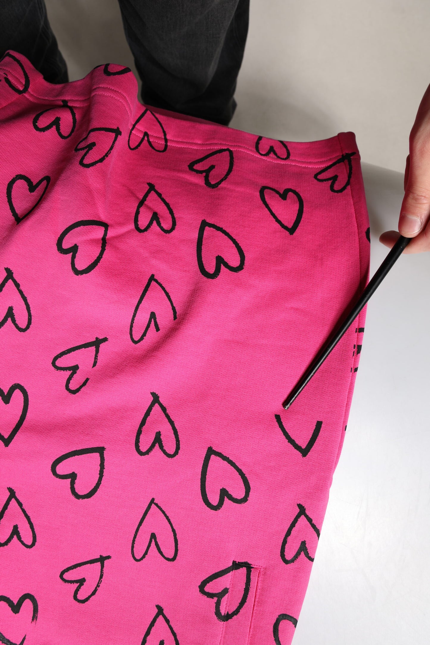 Dolce & Gabbana Pink Cotton Heart Print Bermuda Shorts