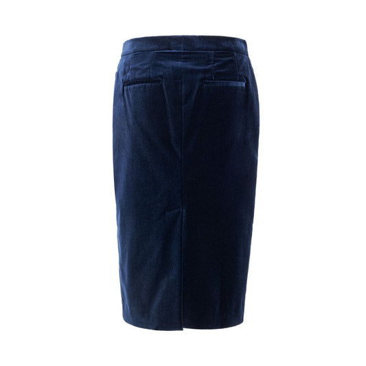 Tom Ford Blue Cotton Skirt