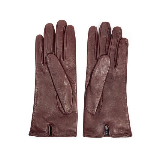 Dolce & Gabbana Burgundy Leather Glove