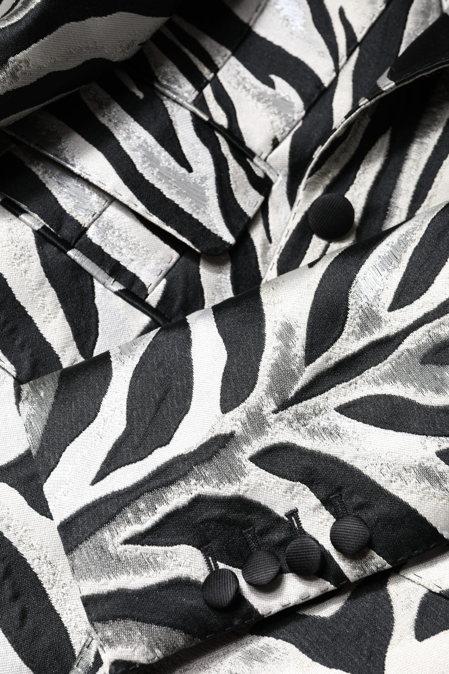 Dolce & Gabbana Black White Polyester Women Blazer Jacket