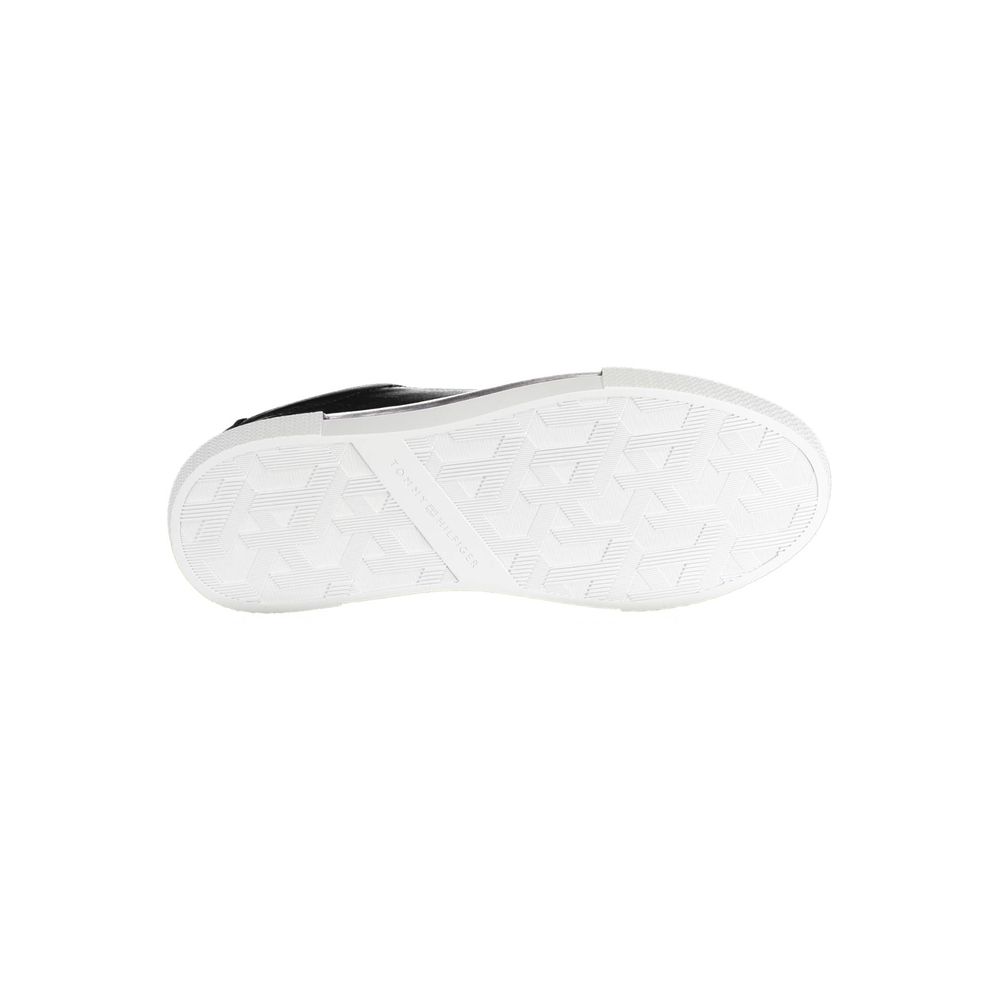 Tommy Hilfiger Black Leather Women Sneaker