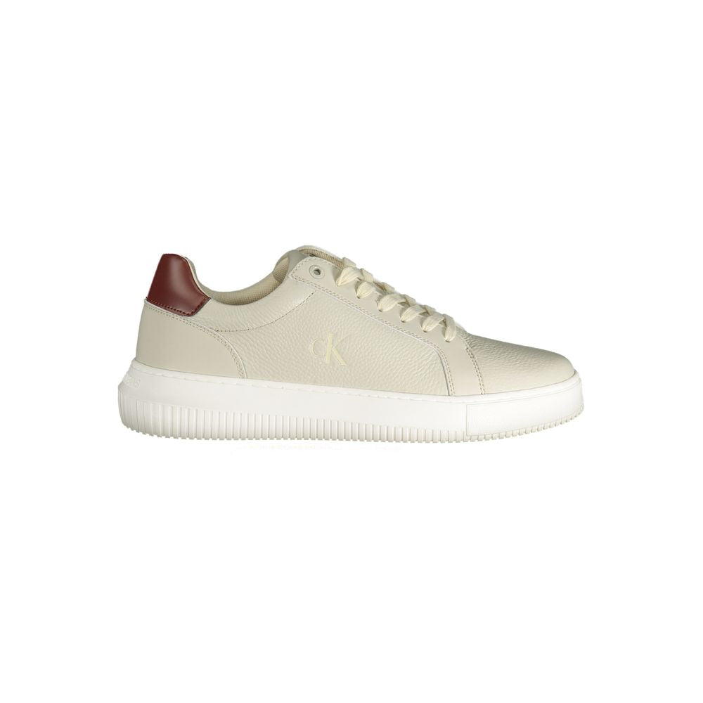 Calvin Klein Brown Leather Men Sneaker