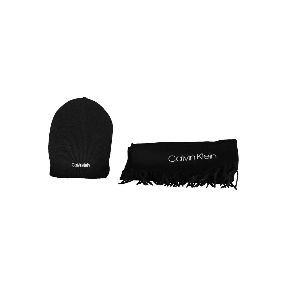 Calvin Klein Black Polyester Scarf