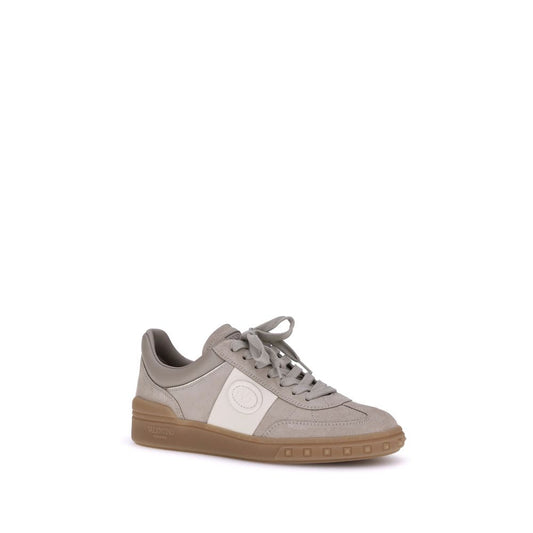 Valentino Garavani Beige Calf Leather Bos Taurus Low Top Sneakers