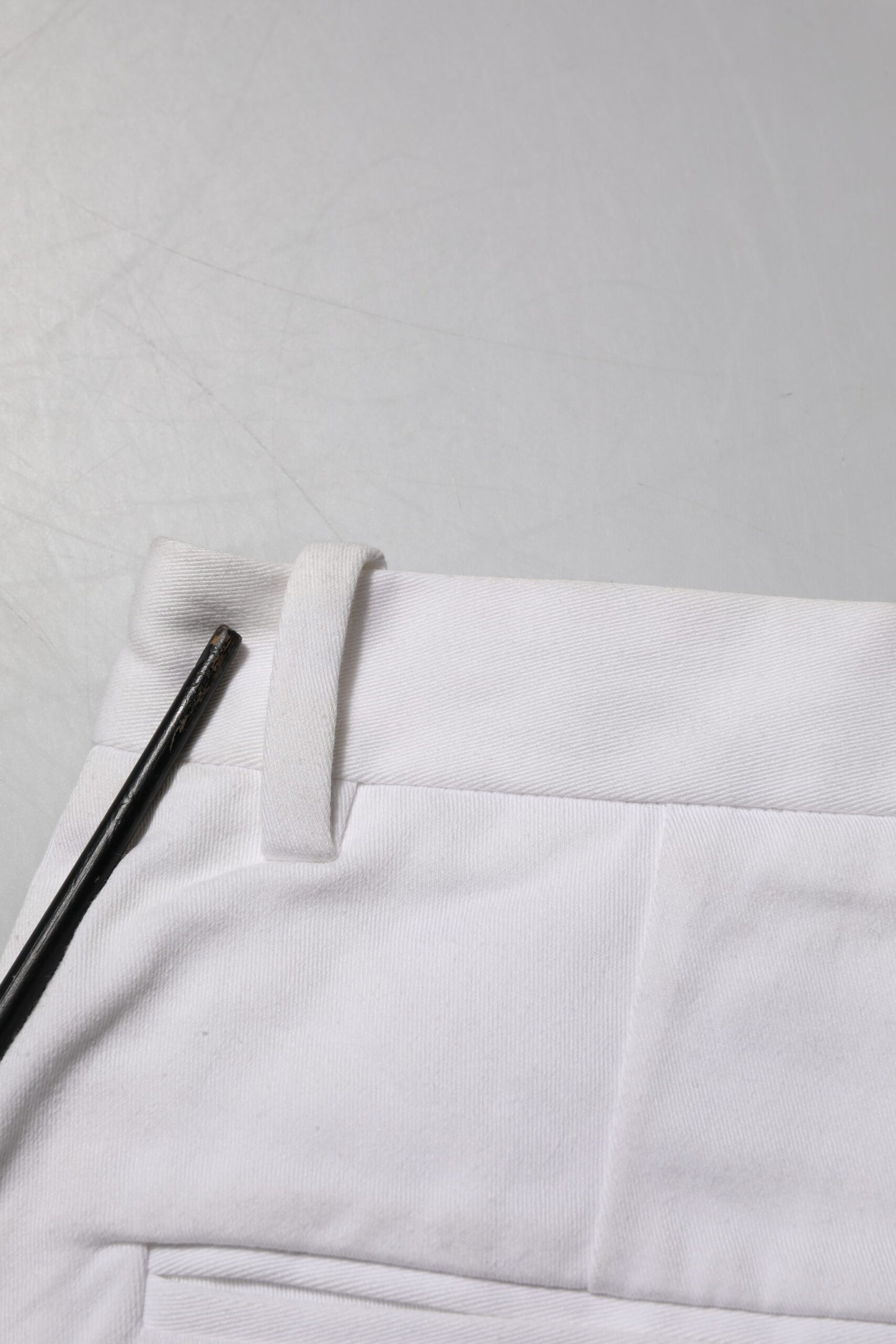 Dolce & Gabbana White Cotton Mid Waist Women Bermuda Shorts