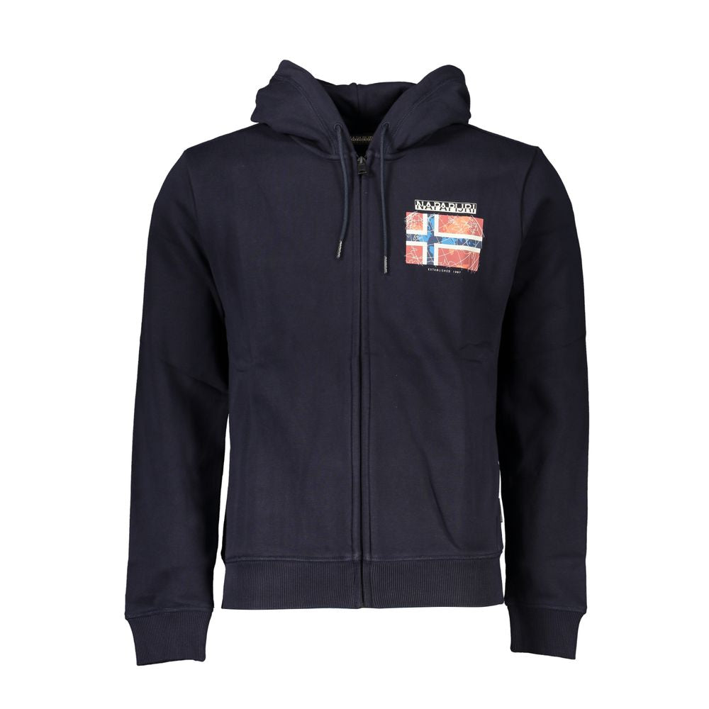 Napapijri Blue Cotton Men Sweatshirt