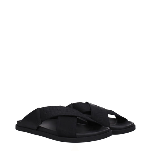 Givenchy Black Fabric Slippers Sandals