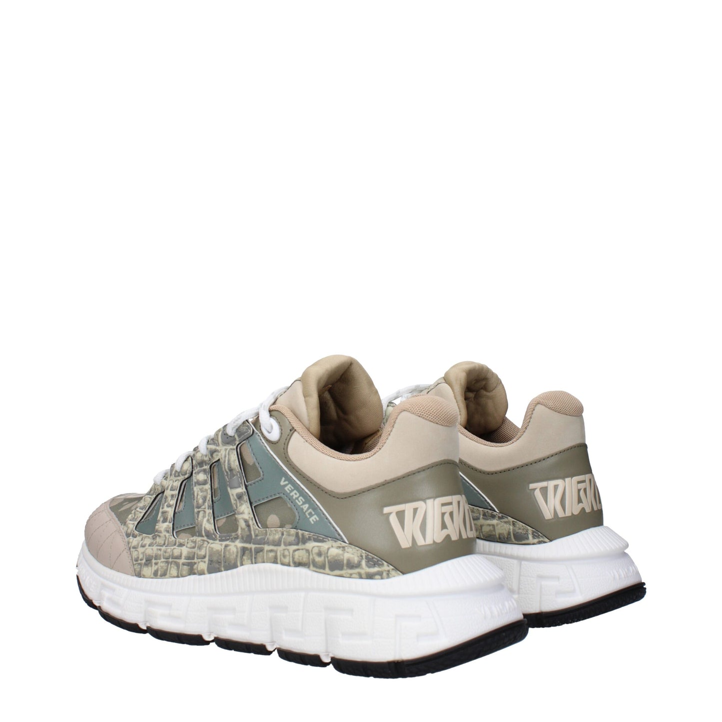 Versace Green Fabric Low Tops