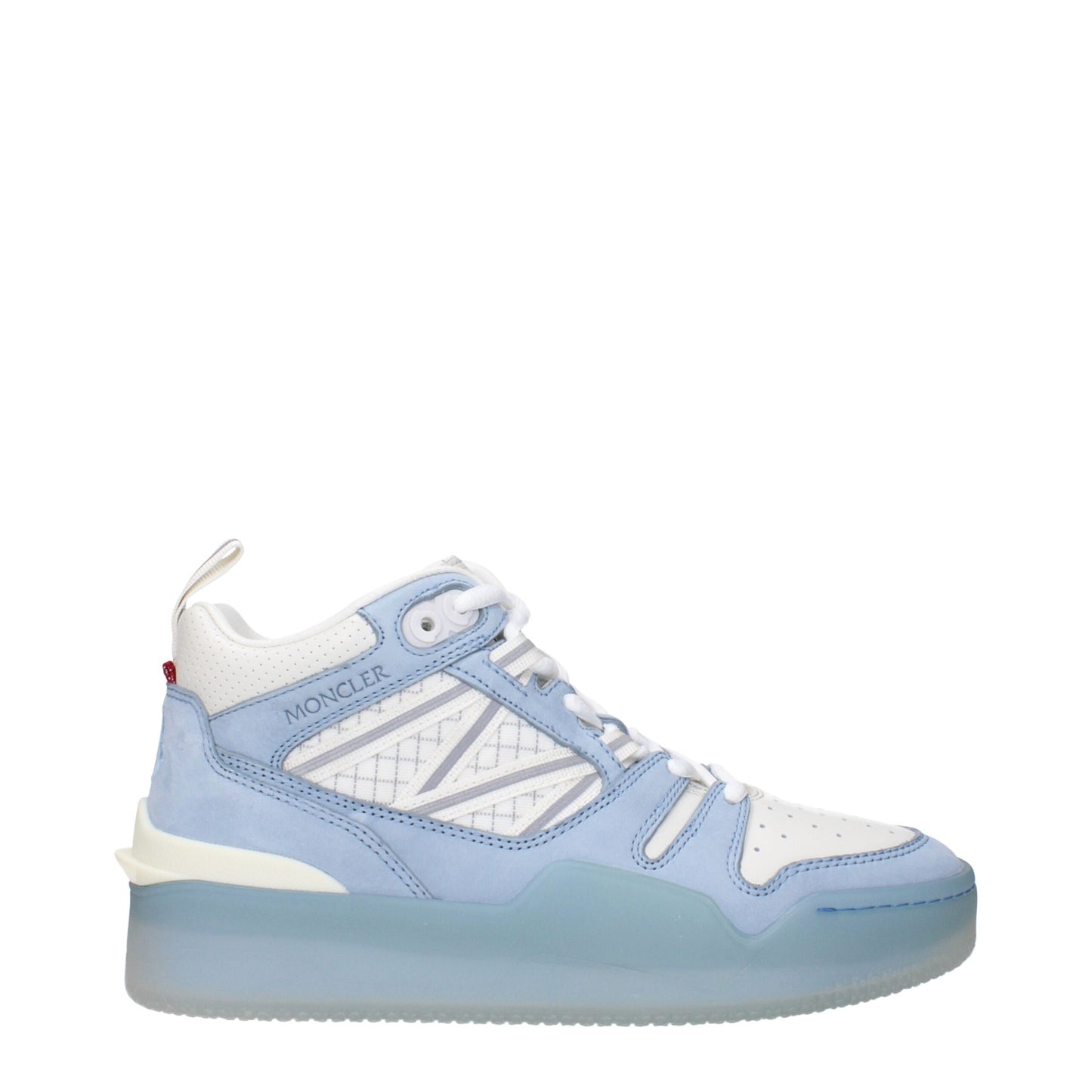 Moncler White Leather High Tops