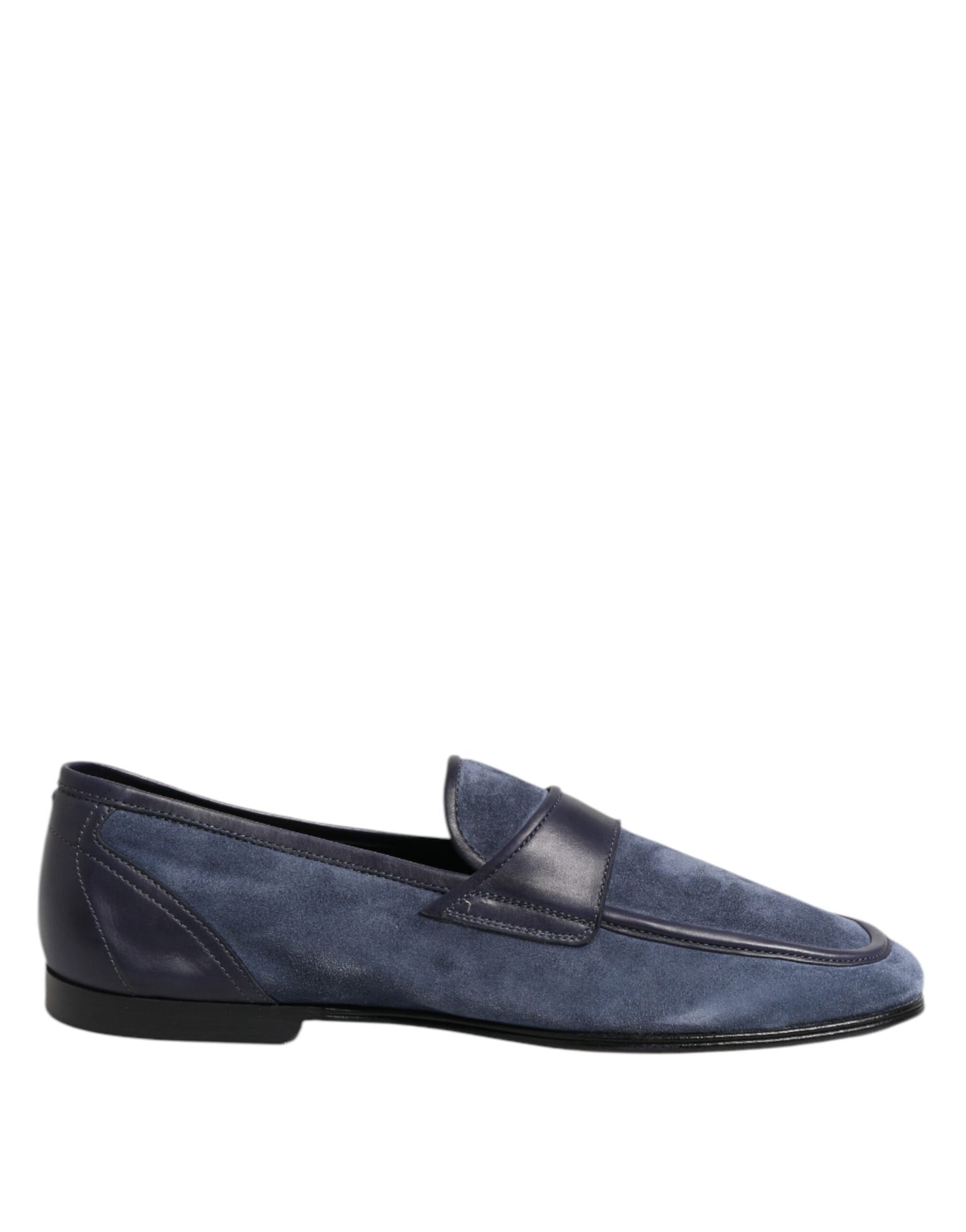 Dolce & Gabbana Blue Suede Leather Loafers Moccasin Shoes