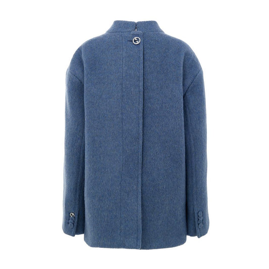 Gucci Light Blue Wool Jackets & Coat