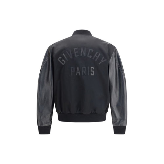Givenchy Leather and satin bomber Jacket