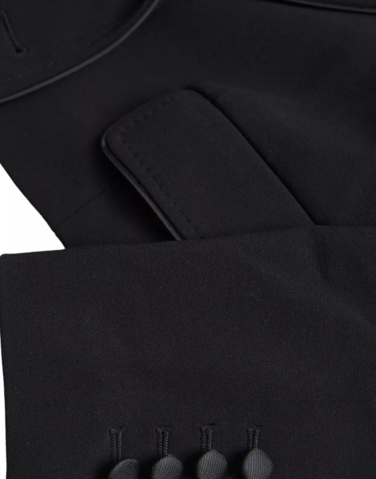 Dolce & Gabbana Black Wool Single Breasted Cropped Jacket