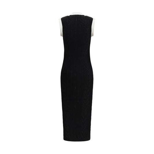 Balmain Sleeveless torsade knit long Dress