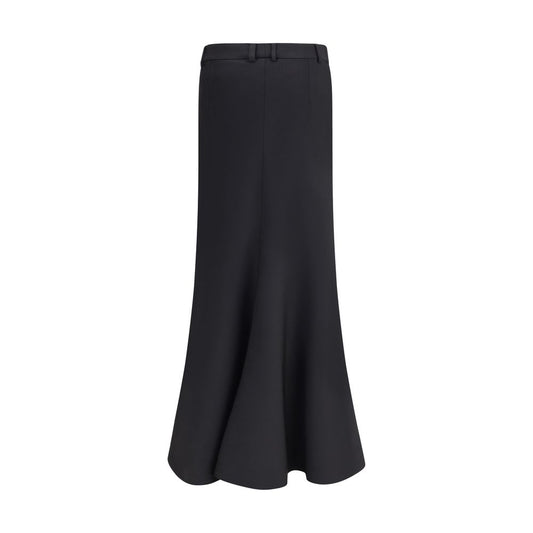 Balenciaga Godet Maxi Skirt in virgin wool
