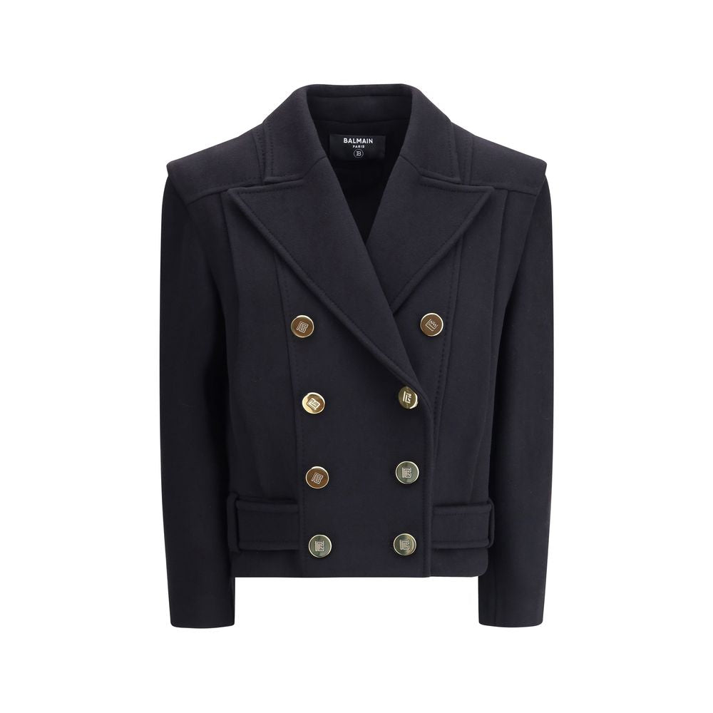 Balmain Wool Double-breasted Coat