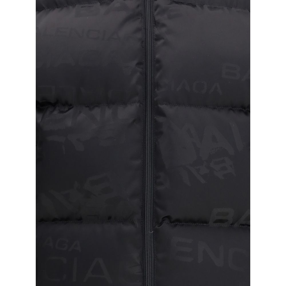 Balenciaga Cropped Puffer Jacket with logo motif