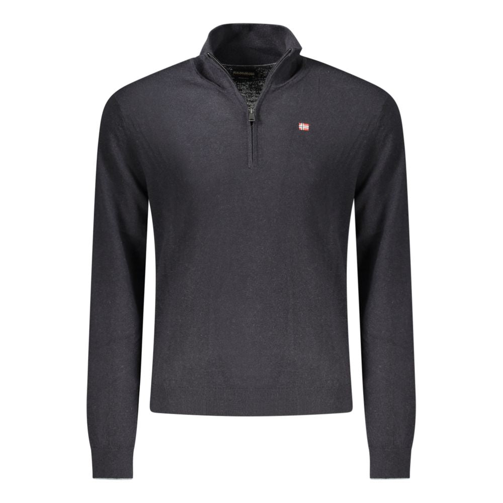 Napapijri Black Wool Men Sweater