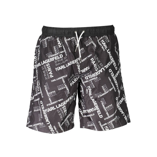 Karl Lagerfeld Black Polyester Swimwear