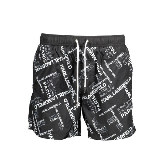 Karl Lagerfeld Black Polyester Swimwear