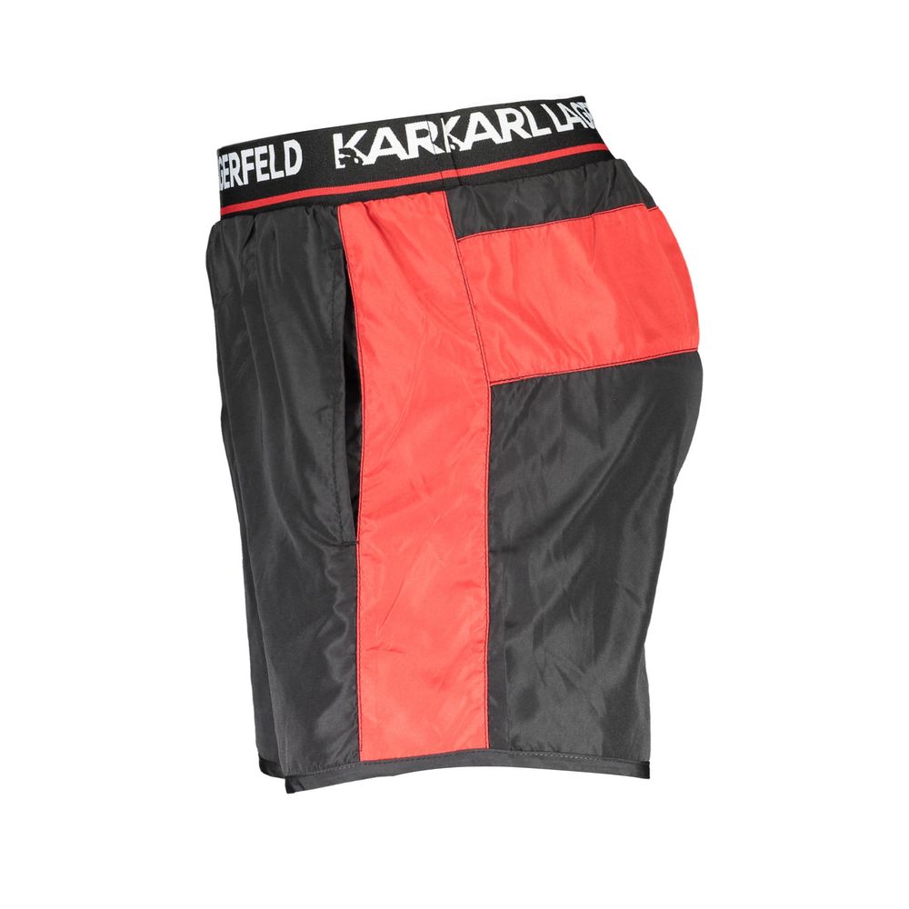 Karl Lagerfeld Black Polyester Swimwear