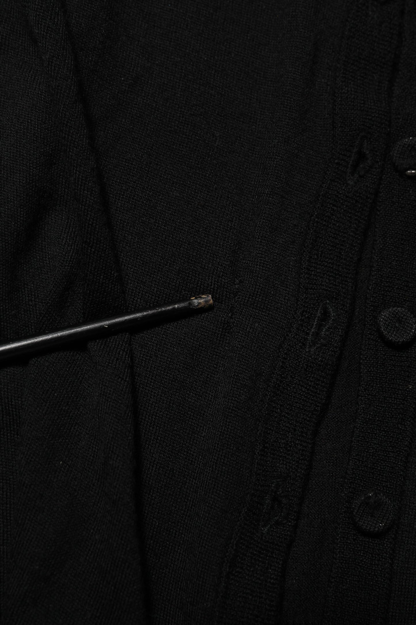 Dolce & Gabbana Black Virgin Wool Buttoned Cardigan Sweater