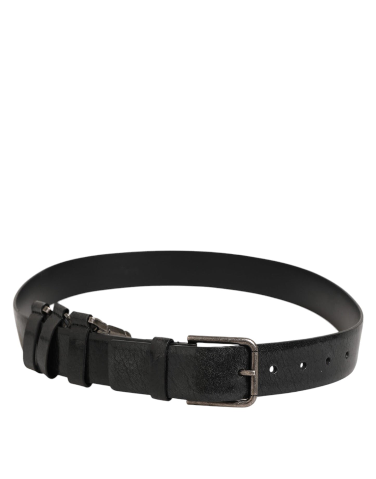 Dolce & Gabbana Black Key Ring Clip Attachments Buckle Belt