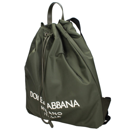 Dolce & Gabbana Green Nylon Backpacks