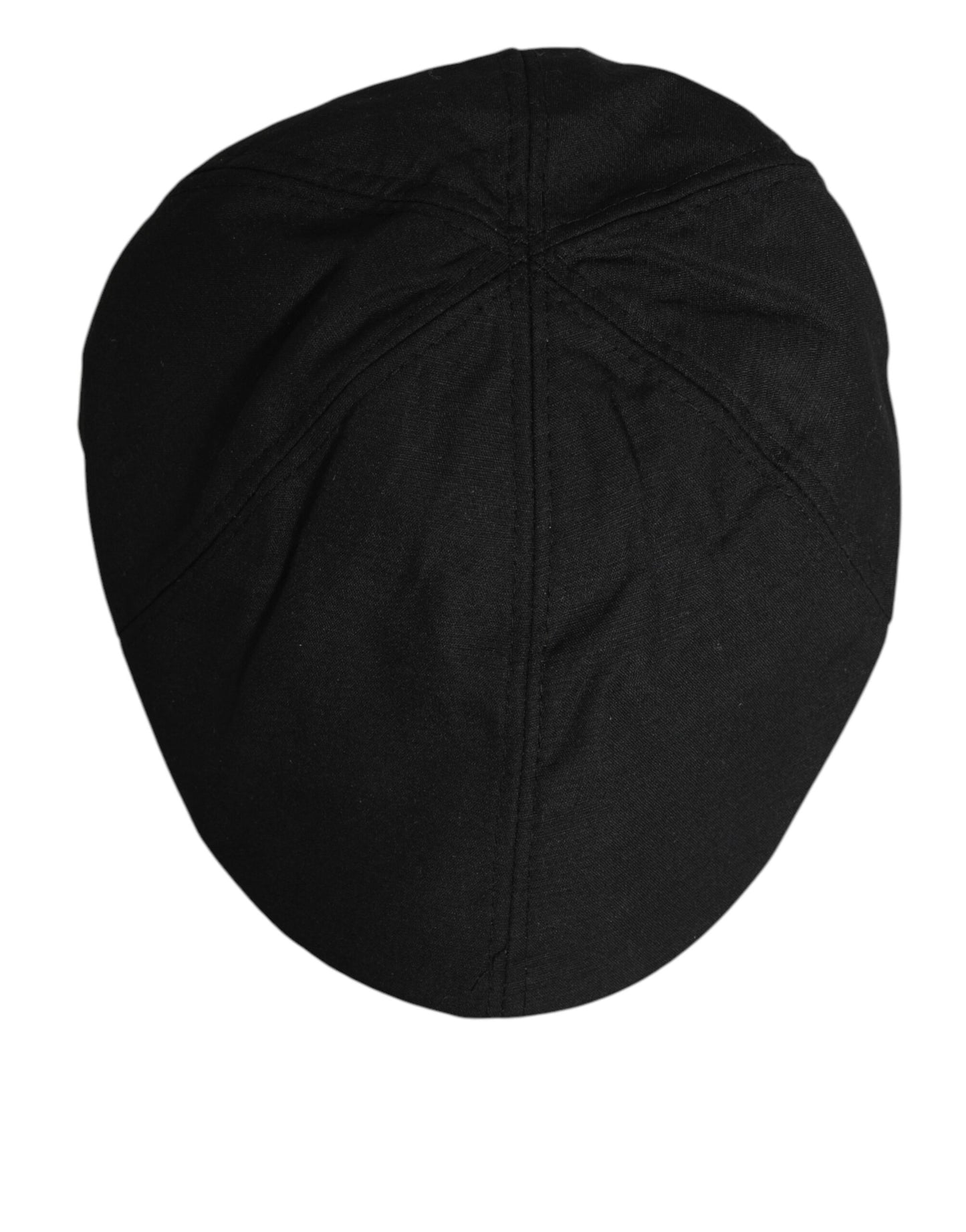 Dolce & Gabbana Black Cotton DG Logo Newsboy Cloth Capello Hat