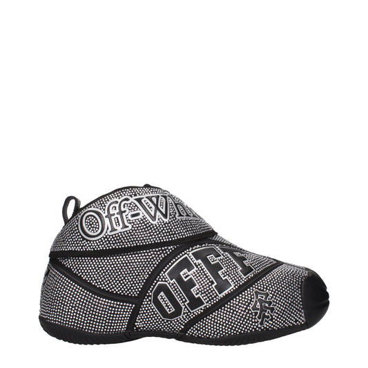 Off-White Black Cotton Sneakers